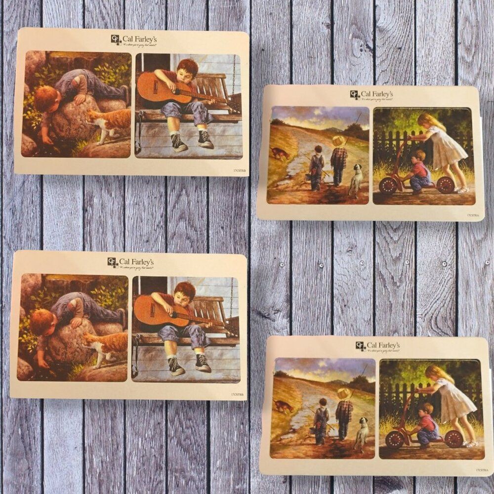 Jim Daly 8 Coaster Lot Cal Farley's Boy's Ranch New & Uncut Cardboard Coasters